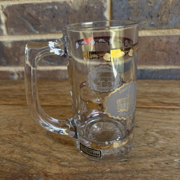Culver Glass 22k Gold Charleston South Carolina Beer Mug - Picture 4 of 11